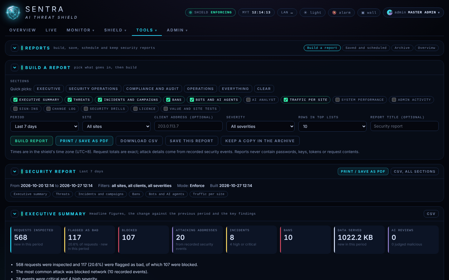 Build a report