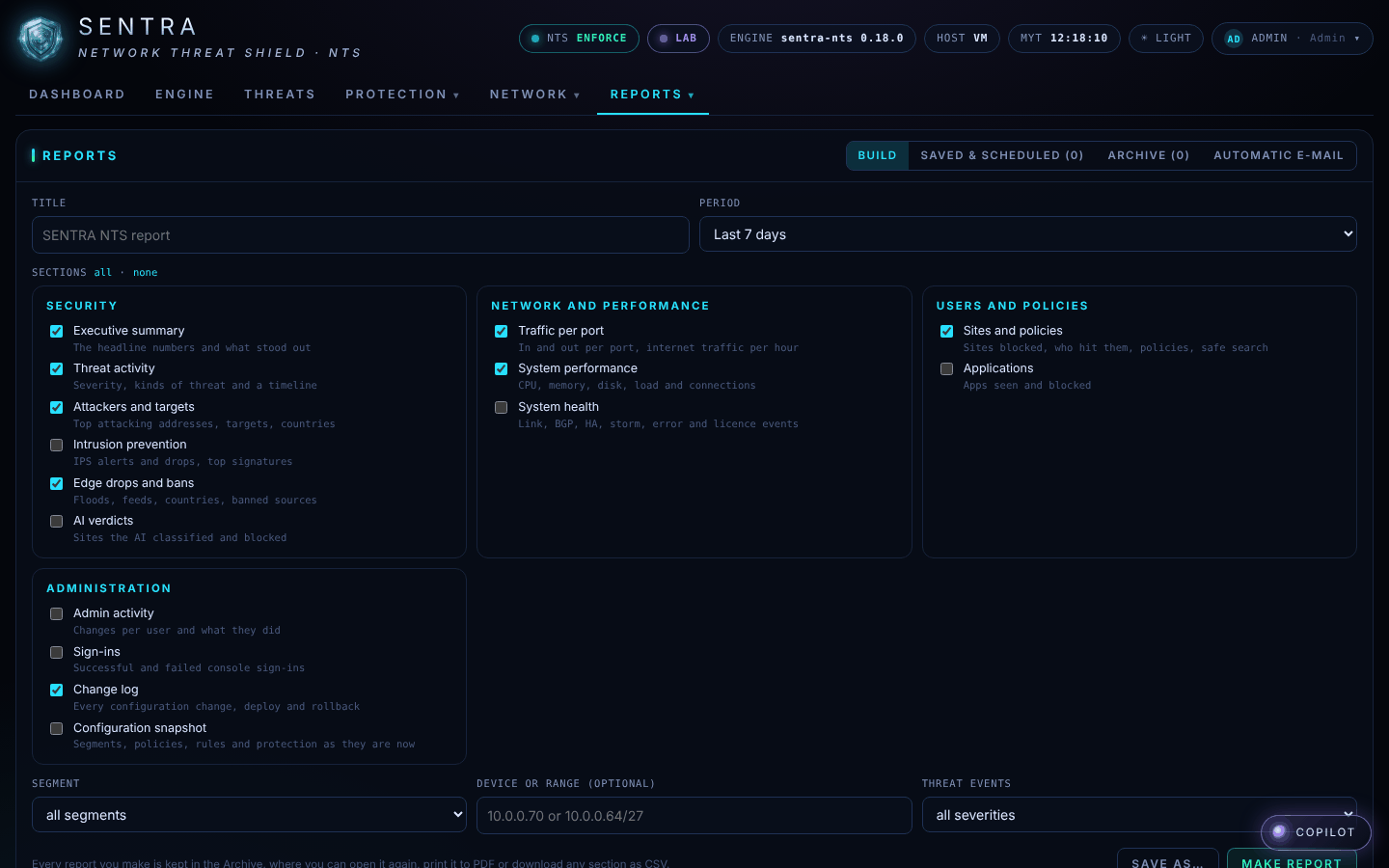 Building a report.